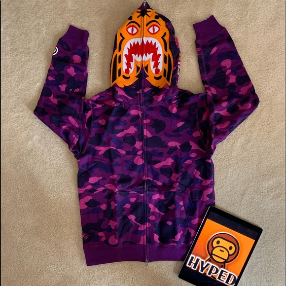 bape tiger purple